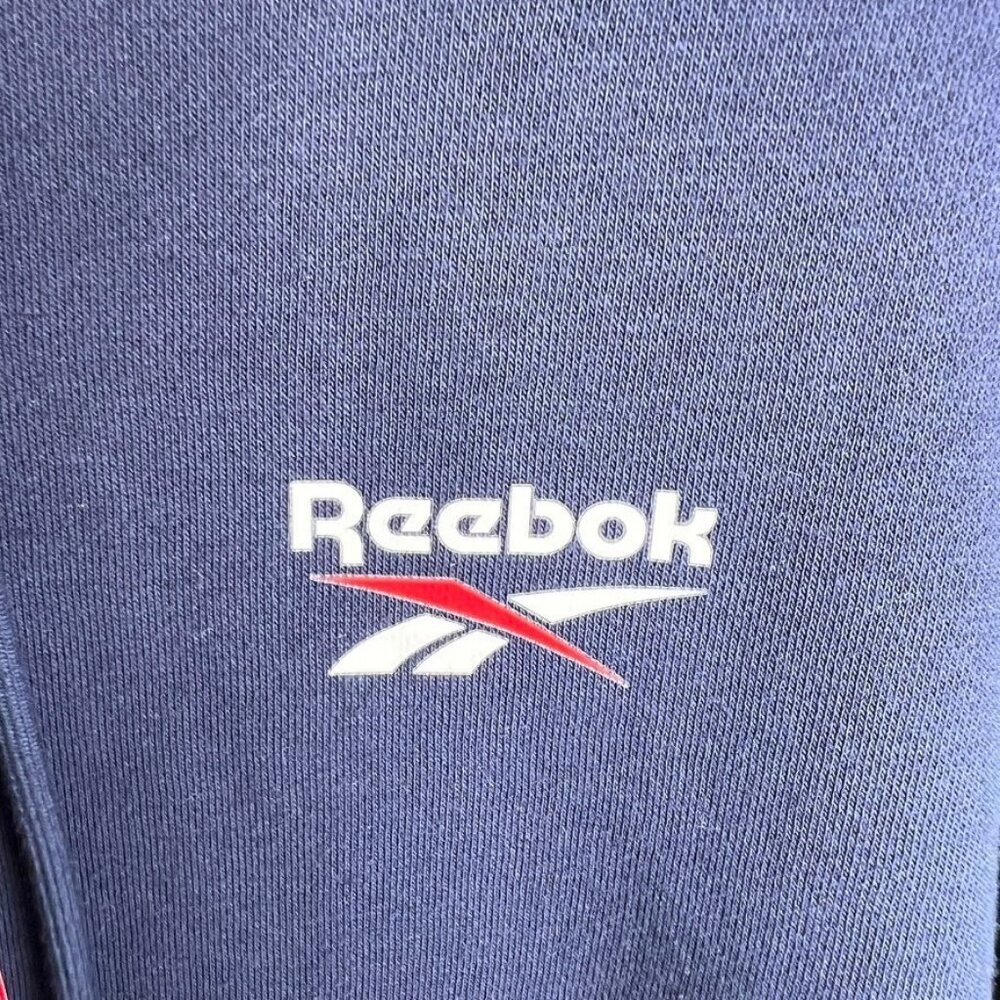 Reebok Men's Identity Fleece Pullover Hoodie - Navy Size S - Picture 7 of 8